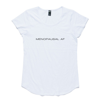 Menopausal AF Women's Tee Scoop Neck Black Font Thumbnail