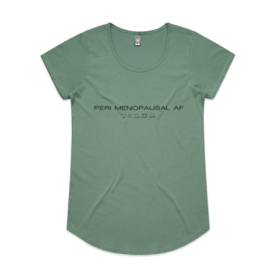 Peri-menopausal AF Scoop Neck Black Font Thumbnail